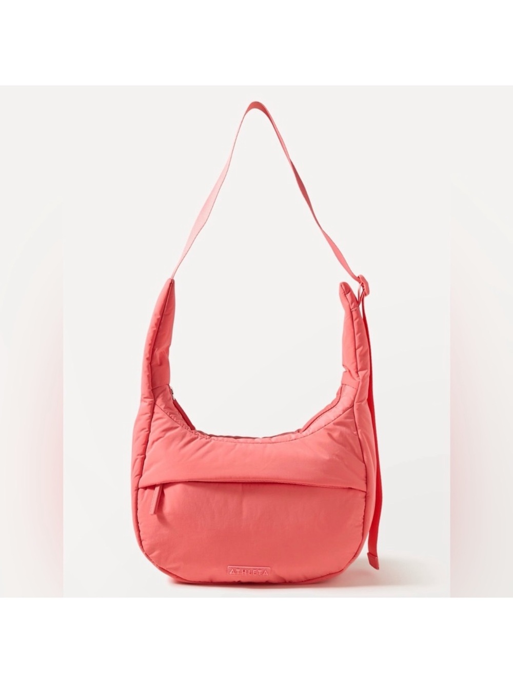 Athleta About Crescent Small Crossbody Purse Bag Pink Coral Like New